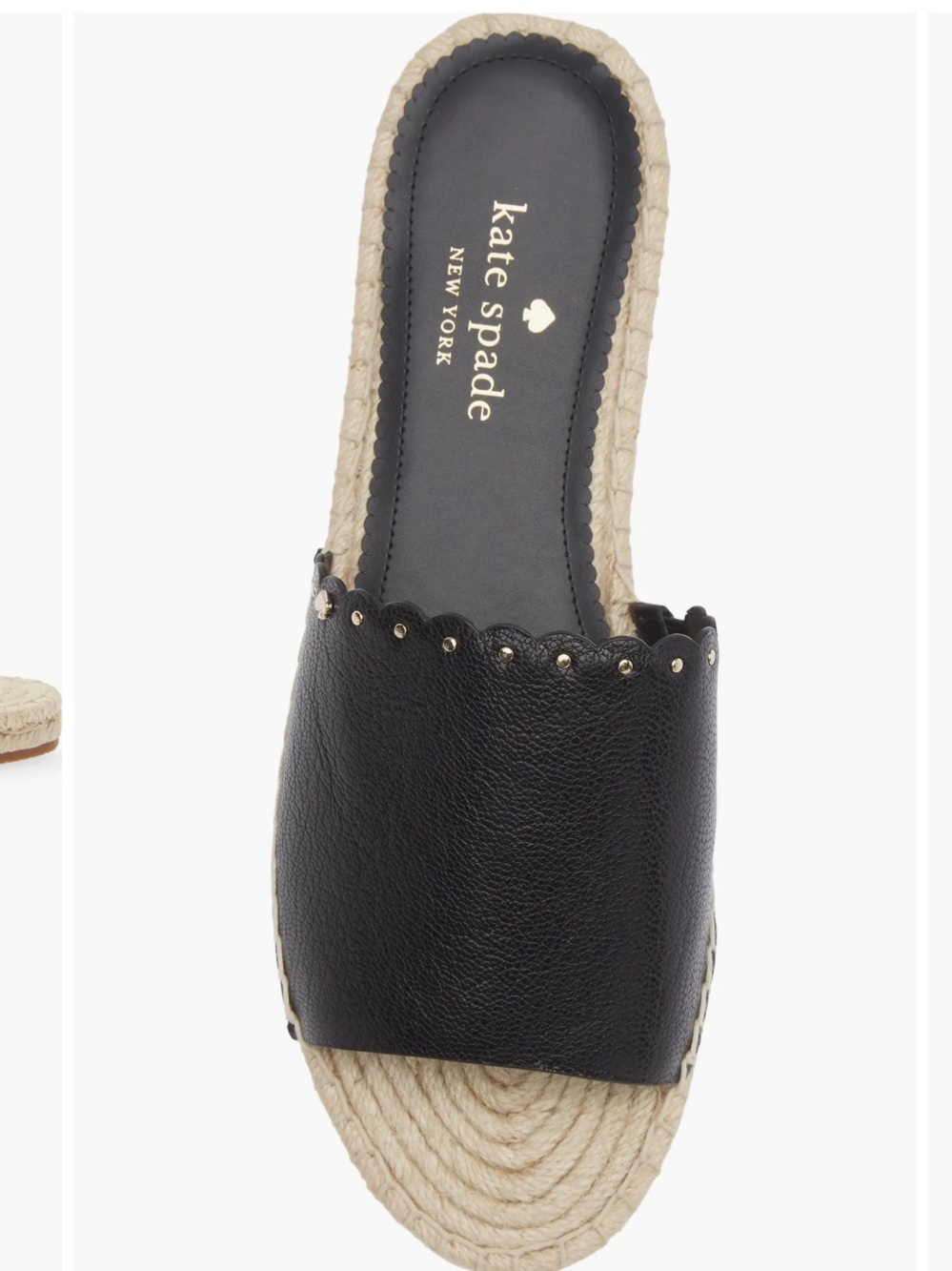 kate spade Gabriela Scallop Espadrille Slide sandals NWOB size 6.5